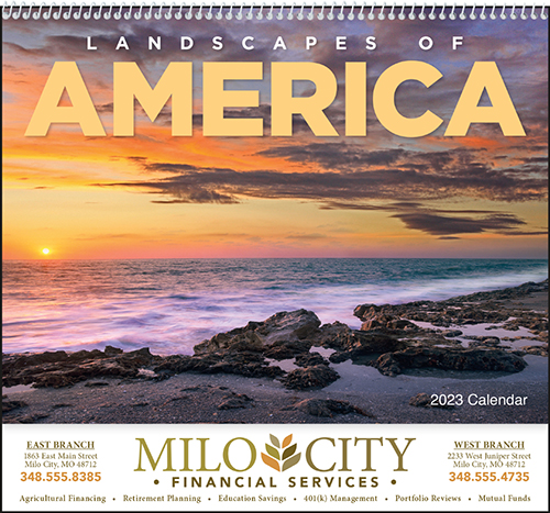 Landscapes of America & Families 2023 Wall Calendar
